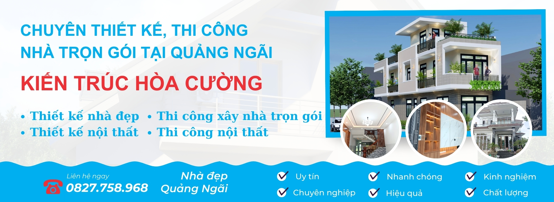 Kiến trúc Hòa Cường - Chuyên thiết kế, thi công nhà trọn gói Quảng Ngãi